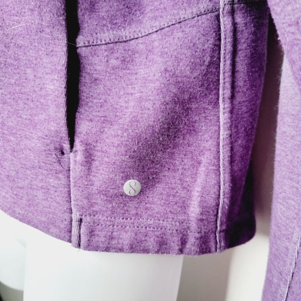 Layers 8 Heathered Purple Zip Up Hoodie - Picture 4 of 8